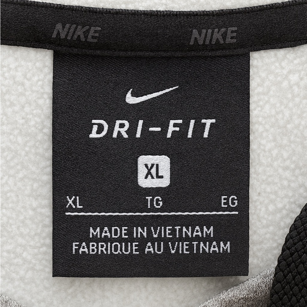 Nike Dri-FIT Hoodie XL | Gray White Swoosh | Soft Fleece Pullover - Picture 3 of 6